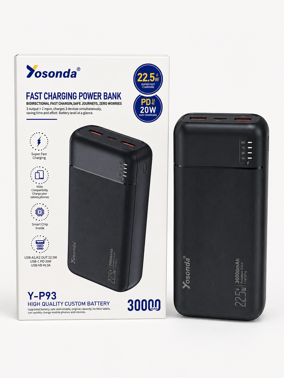 پاوربانک 30000 YOSANDA Y-P93
