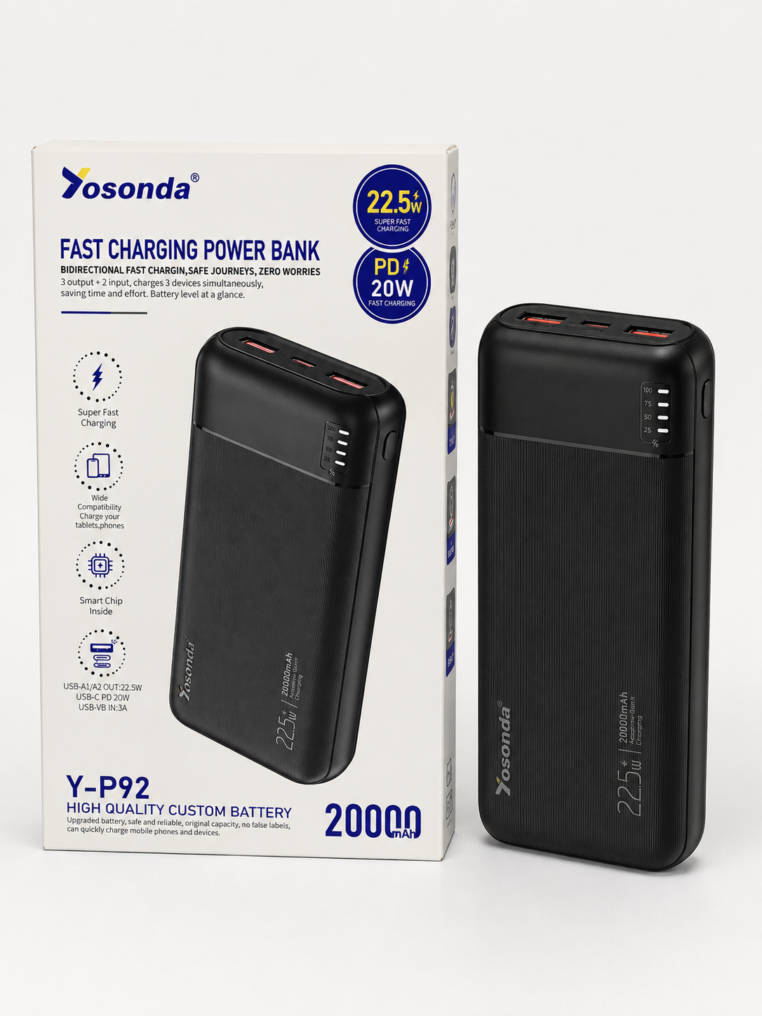 پاوربانک 20000YOSANDA Y-P92