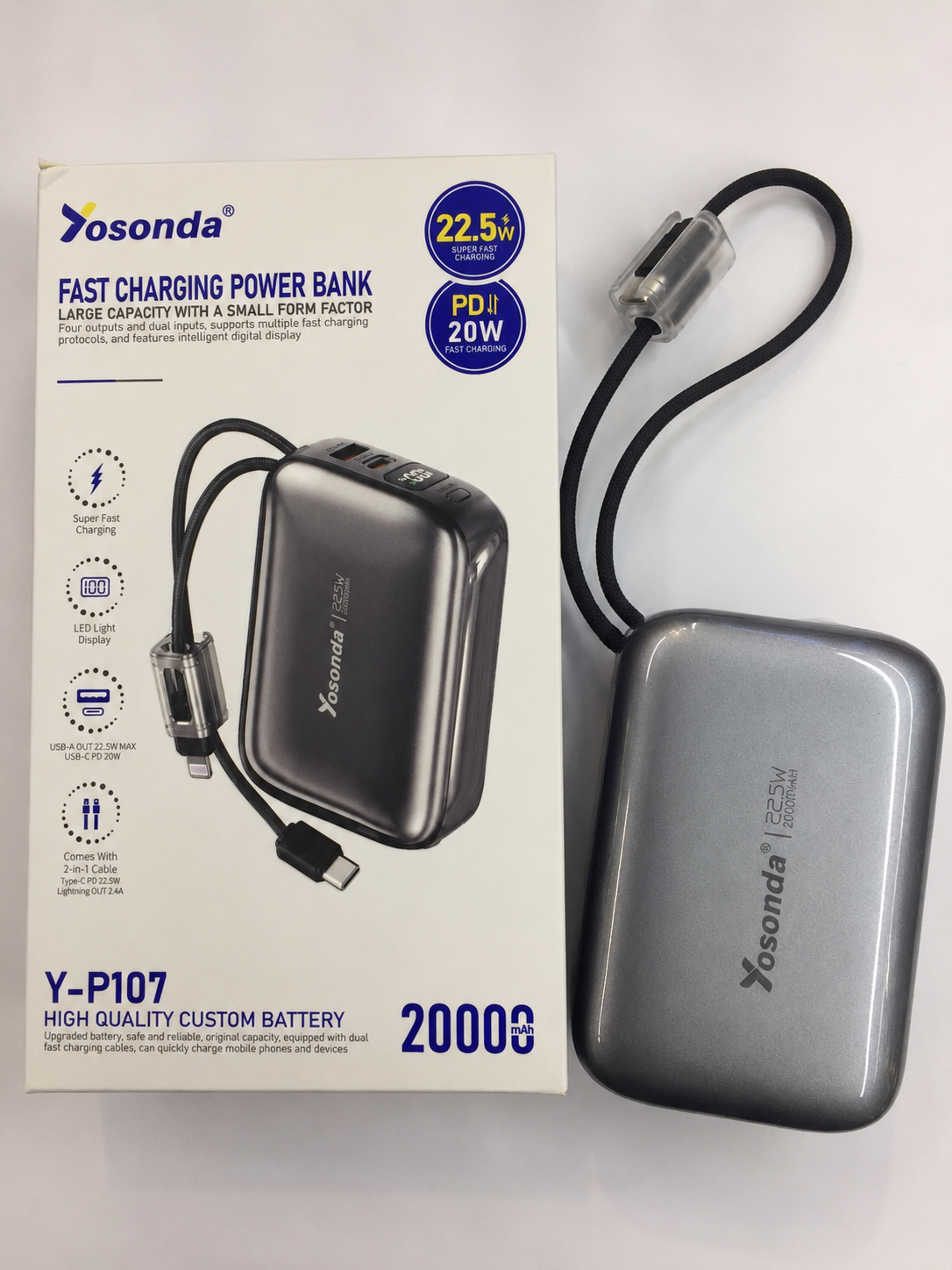 پاوربانک 20000 YOSANDA Y-P107